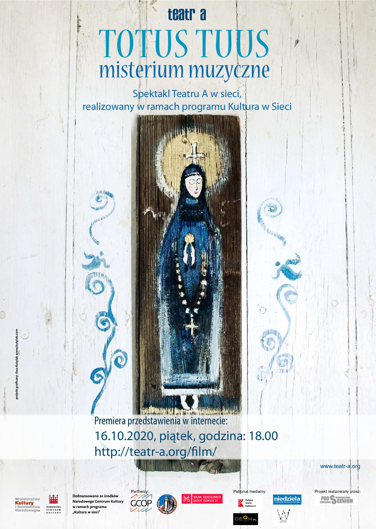 Read more about the article Premiera, pełnometrażowej filmowej rejestracji spektaklu „Totus Tuus – misterium muzyczne”